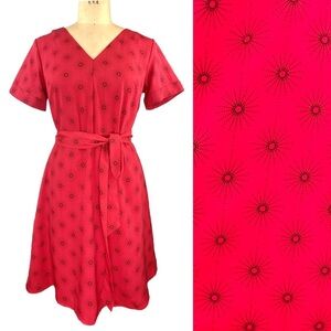 44 . Retro Red Sparks Swing Dress